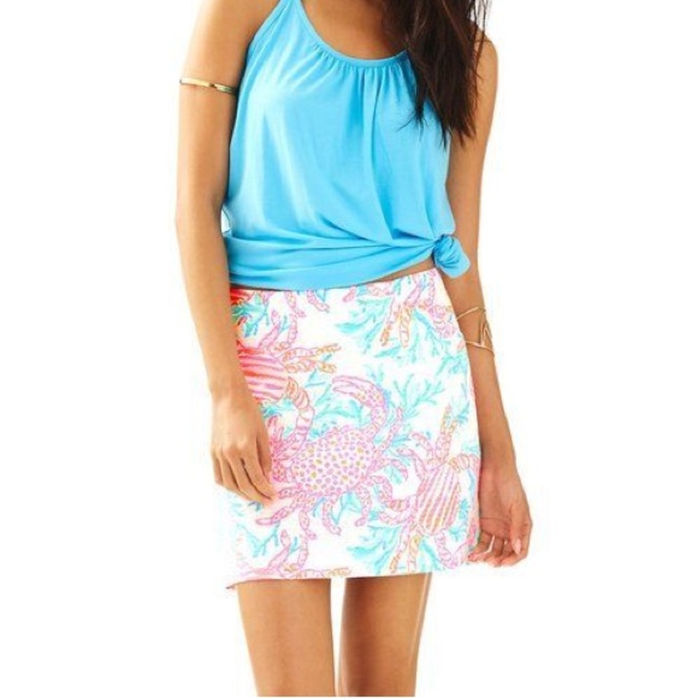 Lilly Pulitzer MARIGOLD SKORT Skirt w Shorts Getting Steamy White Pink size 4